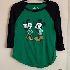Mickey Disney St Patrick’s Day Baseball Shirt